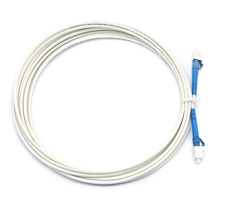 Χαμηλή απώλεια εισαγωγής LC Patch Cord Fiber Cable Duplex Simplex Λευκό χρώμα Jacket Μπλε σύνδεσμος