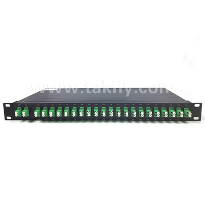 100GHz AWG 40CH DWDM MUX DEMUX με ύψος ινών -100-0μm και διάμετρο καλωδίου 0,9mm