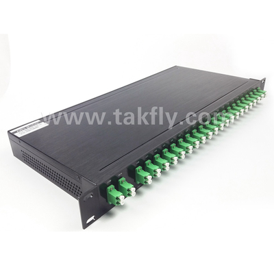 100GHz AWG 40CH DWDM MUX DEMUX με ύψος ινών -100-0μm και διάμετρο καλωδίου 0,9mm