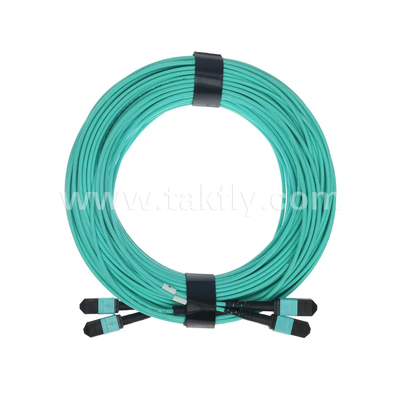 24 πυρήνες MTP κύλινδρο καλώδιο Fiber Optic Jumper για το κέντρο δεδομένων FTTX PVC Προσαρμόσιμο