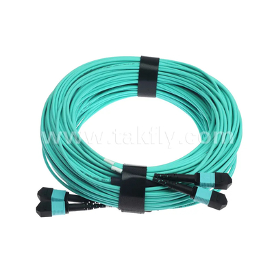 24 πυρήνες MTP κύλινδρο καλώδιο Fiber Optic Jumper για το κέντρο δεδομένων FTTX PVC Προσαρμόσιμο