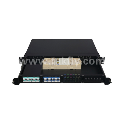 1U Rack Mount 24F MPO-LC MTP Patch Panel υψηλής πυκνότητας 96F για κέντρο δεδομένων