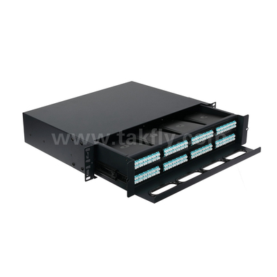 Προσαρμόσιμη οπτική ίνα MPO κασέτα MTP Patch Panel Slidable Type για κέντρο δεδομένων FTTX