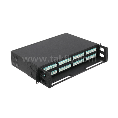 Μαύρη οπτική ίνες MPO Cassette MTP Patch Panel Διαχείριση για το κέντρο δεδομένων FTTX