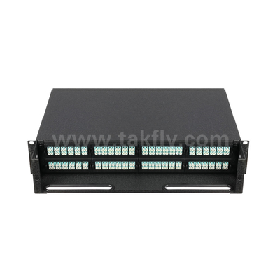 Μαύρη οπτική ίνες MPO Cassette MTP Patch Panel Διαχείριση για το κέντρο δεδομένων FTTX