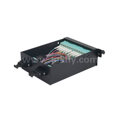 Διαχείριση MPO/MTP Patch Panel Κασέτα Αλουμινίου Σύνθεσης Σλιστέα Τύπος Οπτική ίνα Για Κέντρο Δεδομένων FTTX Καλωδίωση