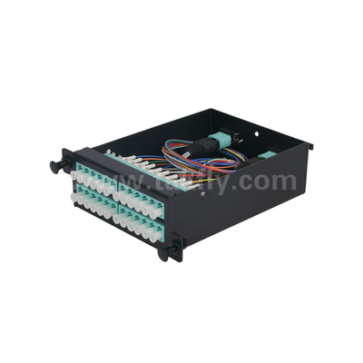 Οπτική ίνα MPO Cassette MTP Patch Panel Αλουμινίου Σύνθετος Διαχείριση διαφανούς τύπου για κέντρο δεδομένων FTTX