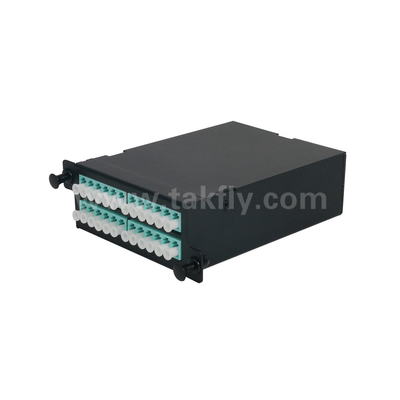 Οπτική ίνα MPO Cassette MTP Patch Panel Αλουμινίου Σύνθετος Διαχείριση διαφανούς τύπου για κέντρο δεδομένων FTTX