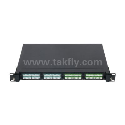 Οπτική ίνα MPO Cassette MTP Patch Panel Αλουμινίου Σύνθετος Διαχείριση διαφανούς τύπου για κέντρο δεδομένων FTTX