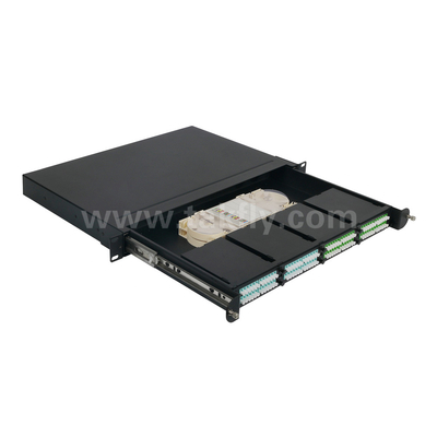 Οπτική ίνα MPO Cassette MTP Patch Panel Αλουμινίου Σύνθετος Διαχείριση διαφανούς τύπου για κέντρο δεδομένων FTTX