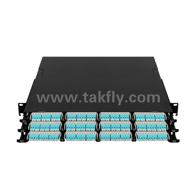 Φυτική οπτική MPO Cassette MTP Patch Panel 144 πυρήνες Υπερ-υψηλή πυκνότητα για κέντρο δεδομένων FTTX