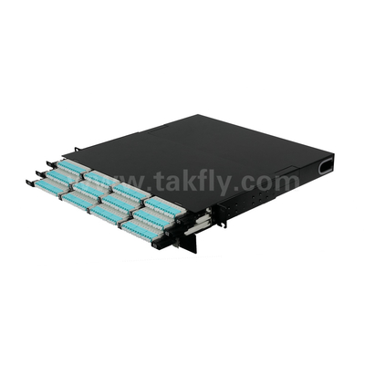 Φυτική οπτική MPO Cassette MTP Patch Panel 144 πυρήνες Υπερ-υψηλή πυκνότητα για κέντρο δεδομένων FTTX
