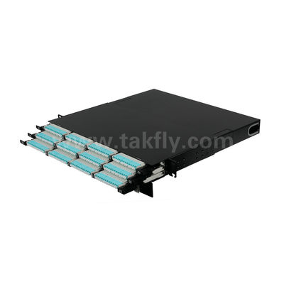 MPO Patch Panel MTP Cassette 144 πυρήνες Υπερ-υψηλής πυκνότητας οπτική ίνα για κέντρο δεδομένων FTTX