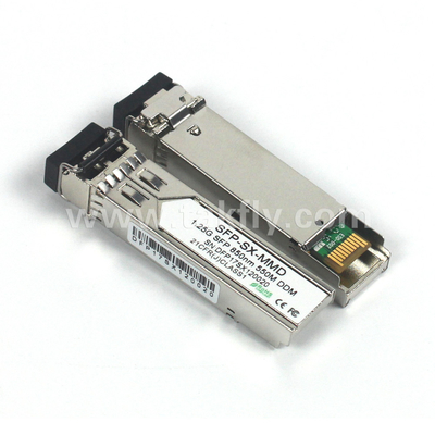 1.25G SFP 850NM 550M MMF DDM LC CISCO JUNIPER HUAWEI συμβατή SFP Οπτική μονάδα μεταδότης