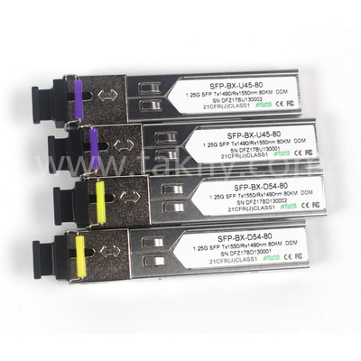 1.25G SFP BIDI ΟΠΤΙΚΟΣ ΤΡΑΝΣΙΒΕΡΣ ΜΟΔΥΛΟΣ Tx1490/Rx1550nm 80KM SMF DDM LC CISCO JUNIPER HUAWEI συμβατός