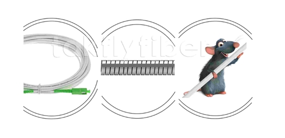 Ανθεκτικό στα τρωκτικά G657A2 SC APC Fiber Optic Patchcord Τεθωρακισμένο Fiber Patch Cable SM 3.0mm