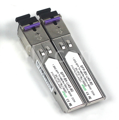 1.25G SFP BIDI Module Tx1490/Rx1550nm 80KM SMF DDM LC CISCO JUNIPER HUAWEI συμβατό
