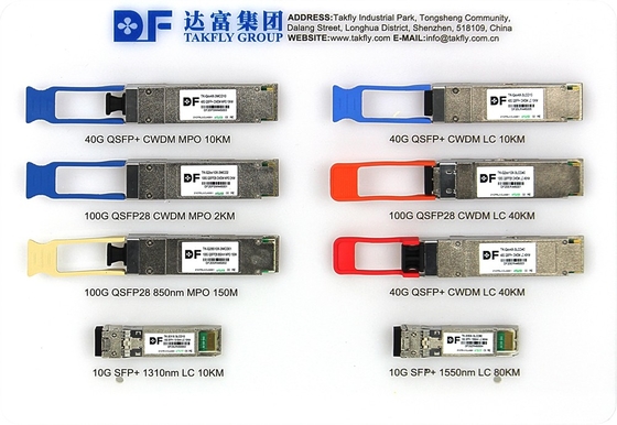 Προς τον πελάτη 100Gbps 10KM QSFP28 LR4 με DDM Transceiver High Power Fiber Length 1m Τηλεπικοινωνίες