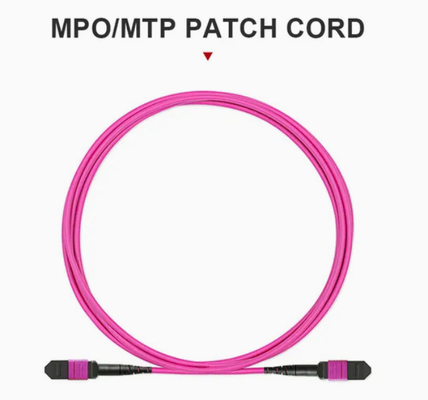 Ευέλικτο MPO/MTP 12 ίνες ινώδες οπτικό καλώδιο -20C-70C για διαφορετικά περιβάλλοντα