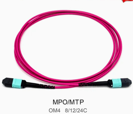 8/12/24core 2m-50m Υψηλής πυκνότητας PVC/LSZH UL Πιστοποίηση Γυναικεία/Αρσενική MPO-MPO Sm Om3 Om4 Om5 Τρακ Καλώδιο Patch Cord Fiber Optic Jumper