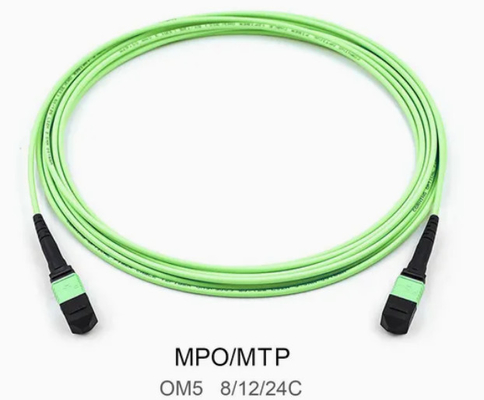 8/12/24core 2m-50m Υψηλής πυκνότητας PVC/LSZH UL Πιστοποίηση Γυναικεία/Αρσενική MPO-MPO Sm Om3 Om4 Om5 Τρακ Καλώδιο Patch Cord Fiber Optic Jumper