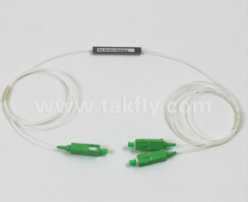 1X2 900um Μίνι σιδηροειδές σωλήνα οπτικής ινών PLC διαχωριστική μονάδα υψηλή αξιοπιστία και σταθερότητα