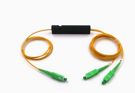 1x2 Μονότυπο ABS SC PLC Splitter Οπτική ίνα SC APC 1 έως 2 PLC Splitter