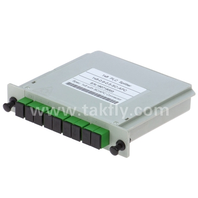 1*8 Μονότροπος G657A1 Τύπος κασέτας ινών LGX PLC Splitter με σύνδεσμο Sc/APC Υψηλή αξιοπιστία και σταθερότητα