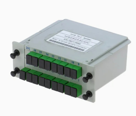 Υψηλή αξιοπιστία και σταθερότητα FTTX Gpon 1*16 Μονή μονής G657A1 Τύπος κασέτας ινών LGX PLC Splitter με σύνδεσμο Sc/APC