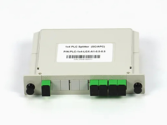 1x4 FTTX Gpon Fiber Casette Τύπος LGX PLC Splitter με συνδετήρα Sc / APC Υψηλή αξιοπιστία και σταθερότητα