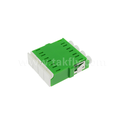 4 θύρες υψηλής πυκνότητας LC/APC Τύπος τετραγώνου εσωτερικού προσαρμογέα κλείστρου Μονή λειτουργίας OS2, πράσινο χωρίς φλέβα για δίκτυο