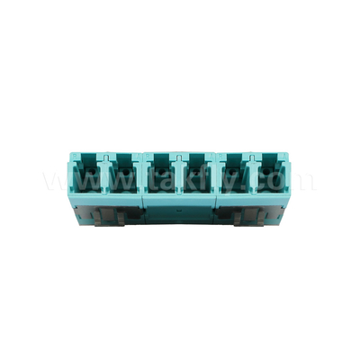 Πολυμερές στίλβωσης APC 6 θυρών LC Quad Dust Proof Adapter V2 για Γρήγορες και Ακριβείς Συνδέσεις Οπτικών Ινών