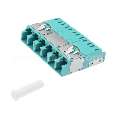 Πολυμερές στίλβωσης APC 6 θυρών LC Quad Dust Proof Adapter V2 για Γρήγορες και Ακριβείς Συνδέσεις Οπτικών Ινών