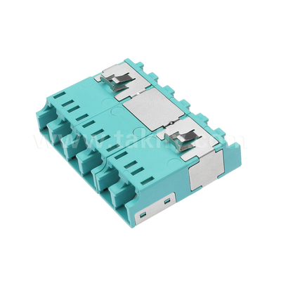 Πολυμερές στίλβωσης APC 6 θυρών LC Quad Dust Proof Adapter V2 για Γρήγορες και Ακριβείς Συνδέσεις Οπτικών Ινών