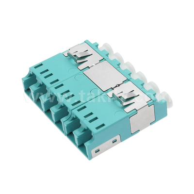 Πολυμερές στίλβωσης APC 6 θυρών LC Quad Dust Proof Adapter V2 για Γρήγορες και Ακριβείς Συνδέσεις Οπτικών Ινών
