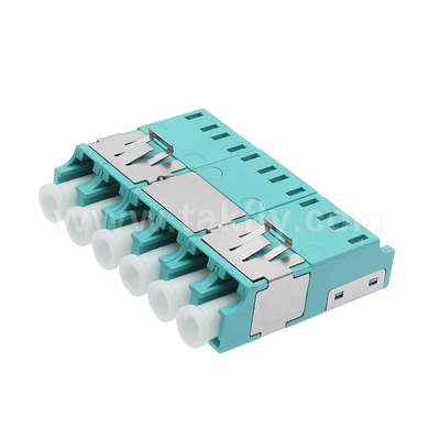 Πολυμερές στίλβωσης APC 6 θυρών LC Quad Dust Proof Adapter V2 για Γρήγορες και Ακριβείς Συνδέσεις Οπτικών Ινών