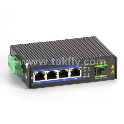 Βιομηχανικός διακόπτης POE Ethernet 4-Port Gigabit με SFP Slot