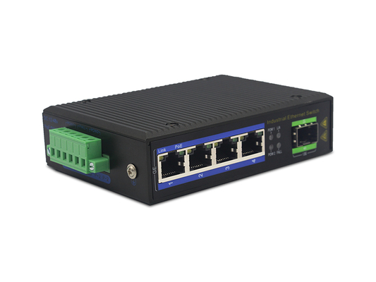 Βιομηχανικός διακόπτης POE Ethernet 4-Port Gigabit με SFP Slot