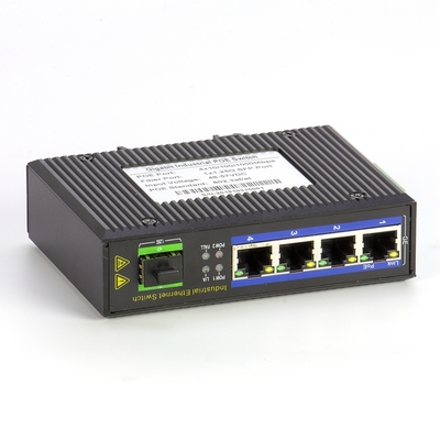 Βιομηχανικός διακόπτης POE Ethernet 4-Port Gigabit με SFP Slot