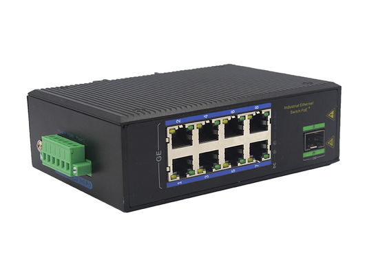 8-Port Industrial Gigabit POE Switch με SFP DIN-Rail Mount