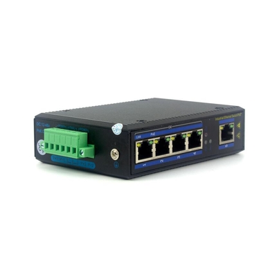 Βιομηχανικός διακόπτης POE 5 θύρων Gigabit DIN-Rail Mount IP40