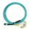 24 Core MPO-LC OM4 Breakout Cable για κέντρα δεδομένων 40G QSFP