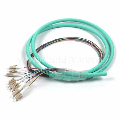 12 Core SC APC Single Mode Fiber Optic Cable Pigtail 10000N Τράβηγμα
