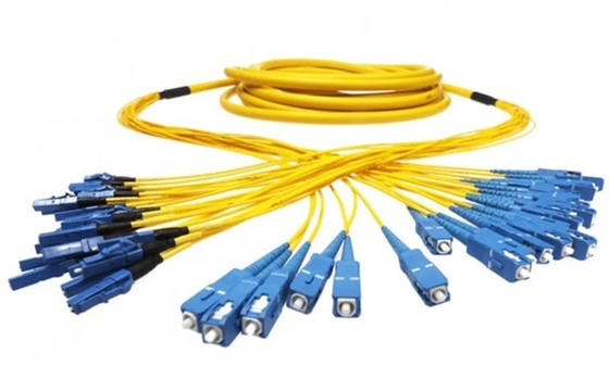 Διακλάδωση SC-LC LSZH Patchcord Οπτικών Ινών 12 Πυρήνων
