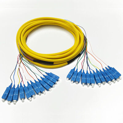 SC-LC 12F Οπτικό Patchcord με Χαμηλή Απώλεια Εισαγωγής, Υψηλή Απώλεια Ανάκλασης και Προσαρμοσμένο Μήκος