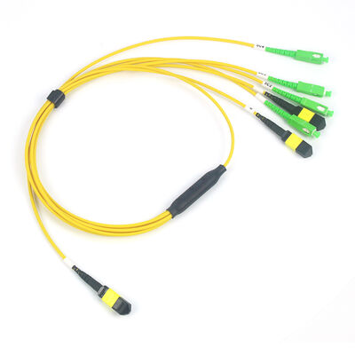 Ακριβής 12F MPO MTP σε 4x SC/APC Patch Cord με 50/125um Fiber Mode για εφαρμογές FTTH Drop & Testing
