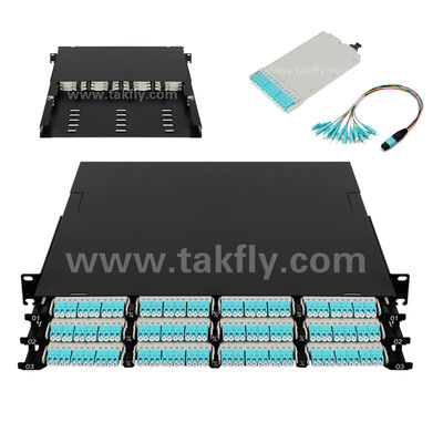 Φυτική οπτική MPO Cassette MTP Patch Panel 144 πυρήνες Υπερ-υψηλή πυκνότητα για κέντρο δεδομένων FTTX
