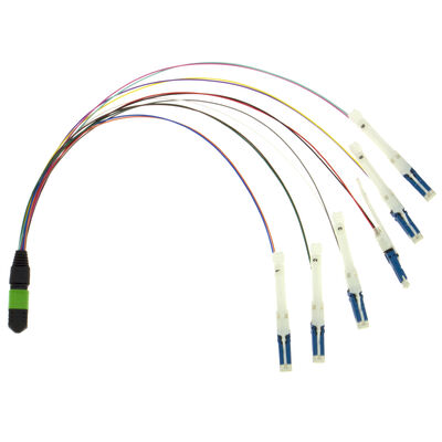 MPO-CS διακοπή Fiber Optic Patch Cord για το κέντρο δεδομένων