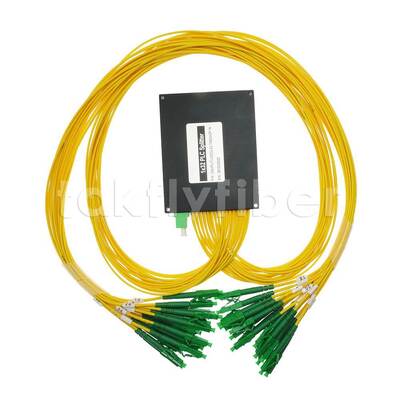 LC Adapter Input Aluminum Alloy Box Packing PLC Splitter 1x32 with LC/APC Connectors for FTTH FTTX