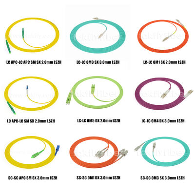 Patchcord οπτικών ινών LC/Sc/FC/St Singlemode/Multimode Upc/APC Simplex/Duplex Jumper για FTTH Data Center Telecom